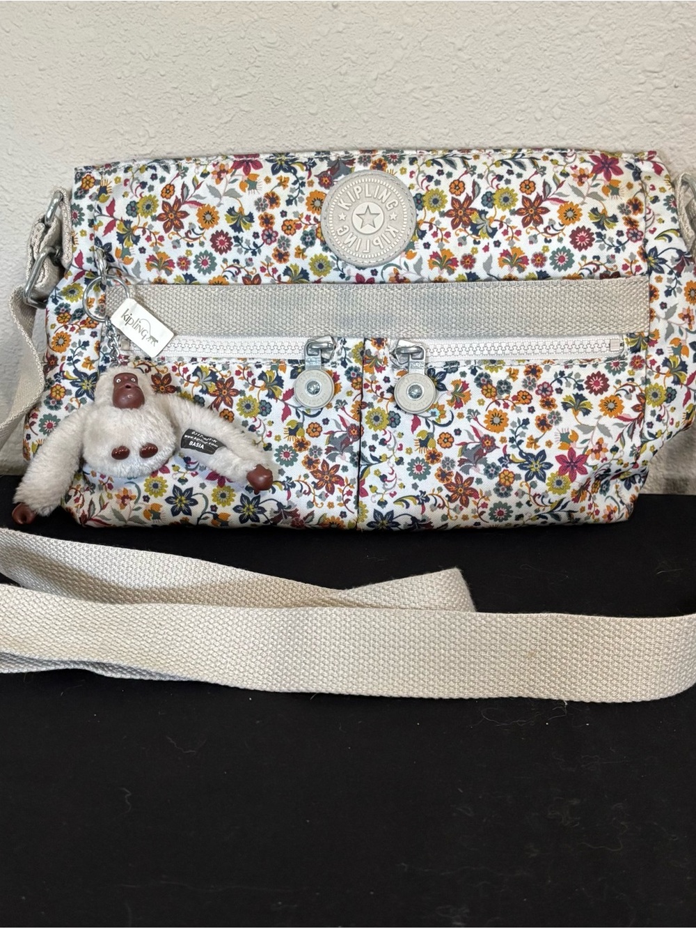 Kipling Angie Floral Meadow Crossbody/Shoulder Bag